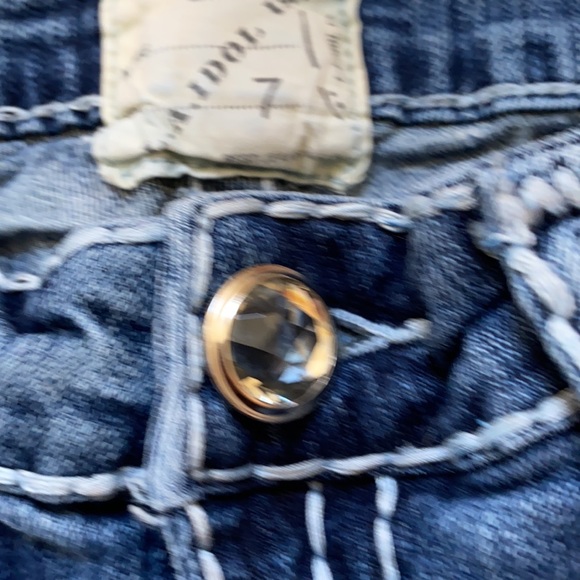 Women LA Idol USA Rhinestone Jeans Sz7 - Picture 4 of 9